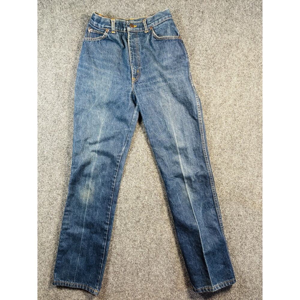 Vintage 70s Worn CHIC JEANS H.I.S 25 Waist X 30.5 Inseam Pocket Detail‎